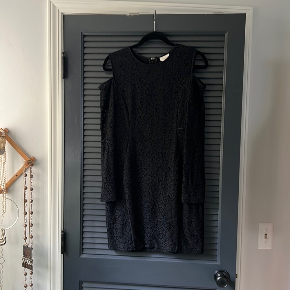 Miss Sixty dressy black  lace dress. size L